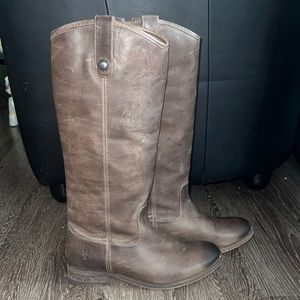 Frye Melissa Button Lug-Sole Tall Riding Boots